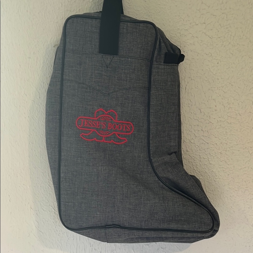 JESSE’S Western grey boot bag, twin zipper, NWOT